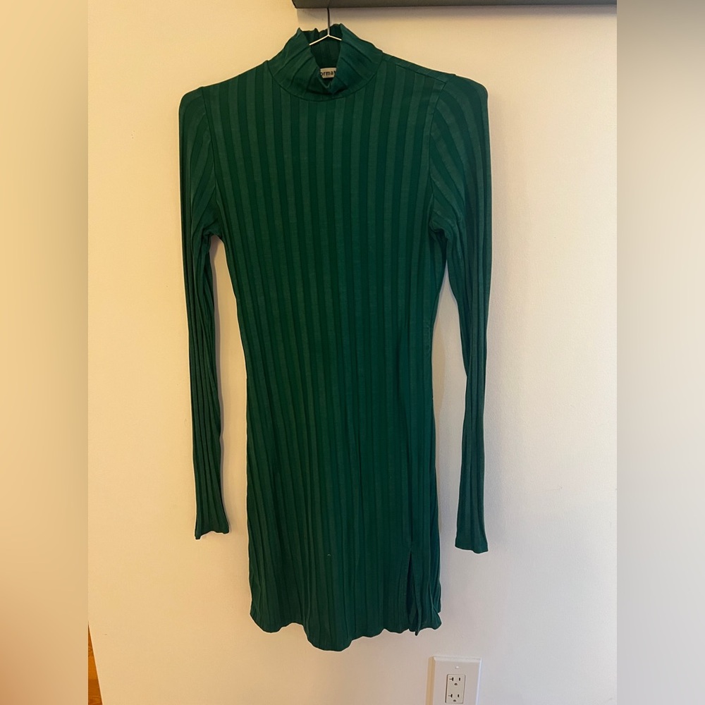 Libra Knit dress-forest green